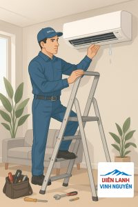 tự sửa máy lạnh chảy nước tại nhà 